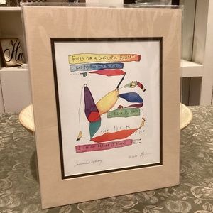 SIGNED STORY PEOPLE BRIAN ANDREAS ART PRINT “SUCCESSFUL HOLIDAY”